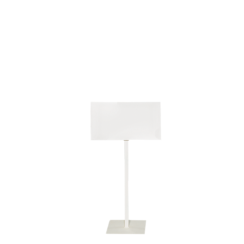 Tafel mit Fuss weiss Format A3