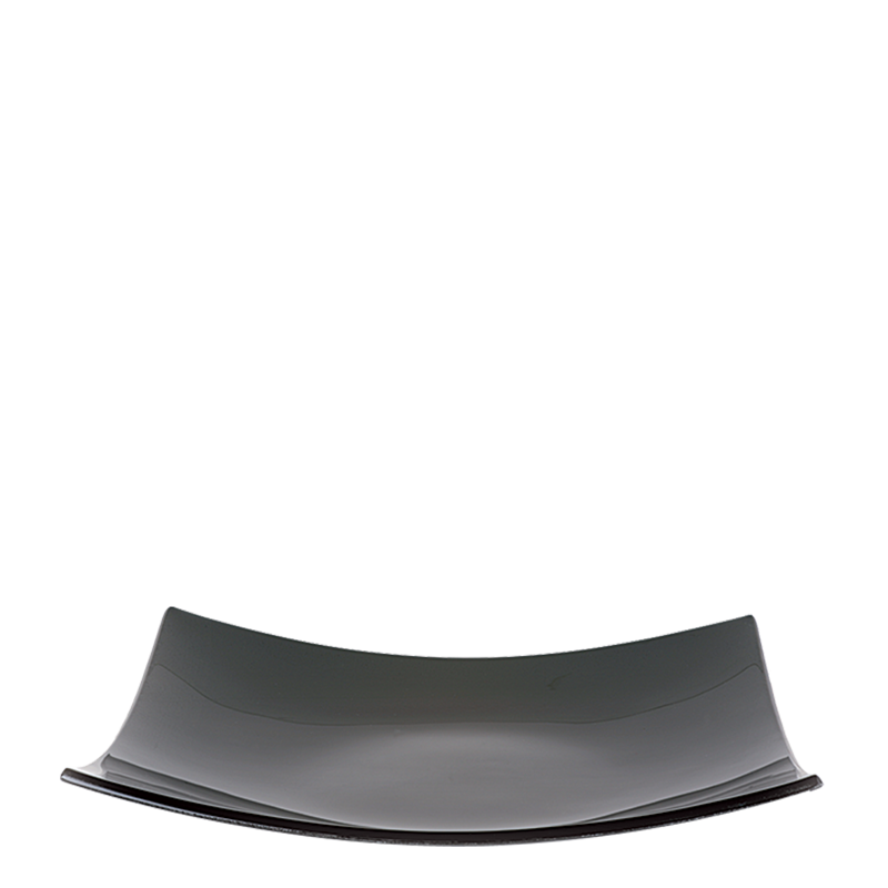 Glasteller quadratisch rauchschwarz 29 x 29 cm