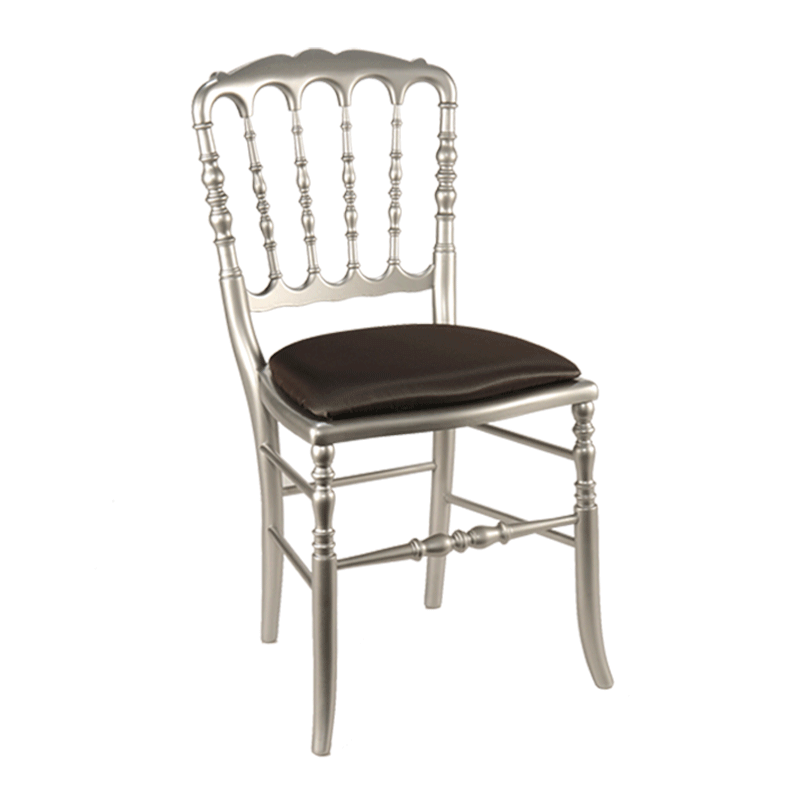 Stuhl Napoleon III Stahl Chintz schwarz