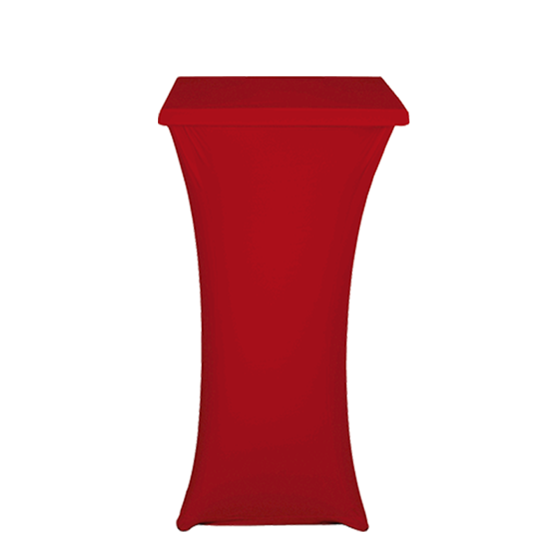 Stehtisch Stahl mit Überzug rot H 111cm 60 x 60 cm feuerfest