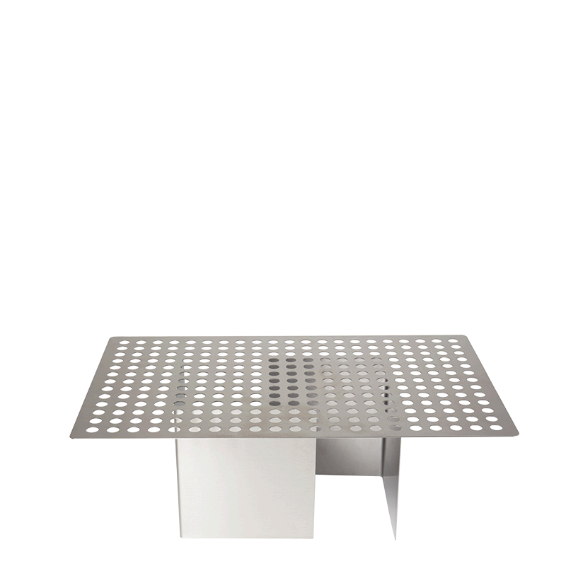 Serviertablett Stahl gelöchert 35 x 55 cm