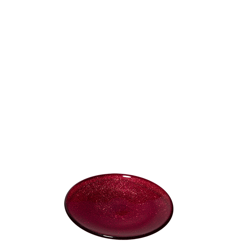 Brotteller Strass rot Ø 14 cm