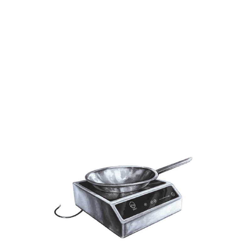 Induktionsplatte kleines Modell + Wok