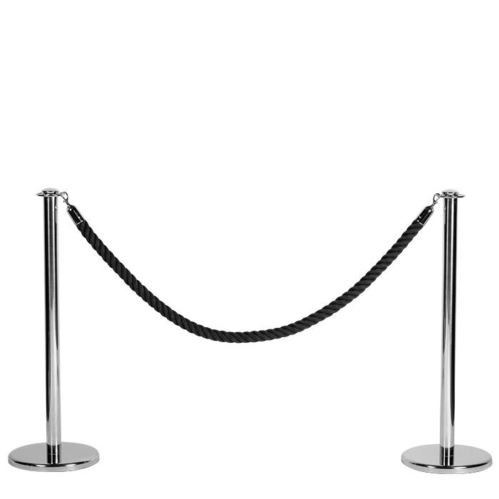 Abschrankungsständer Inox H 100 cm