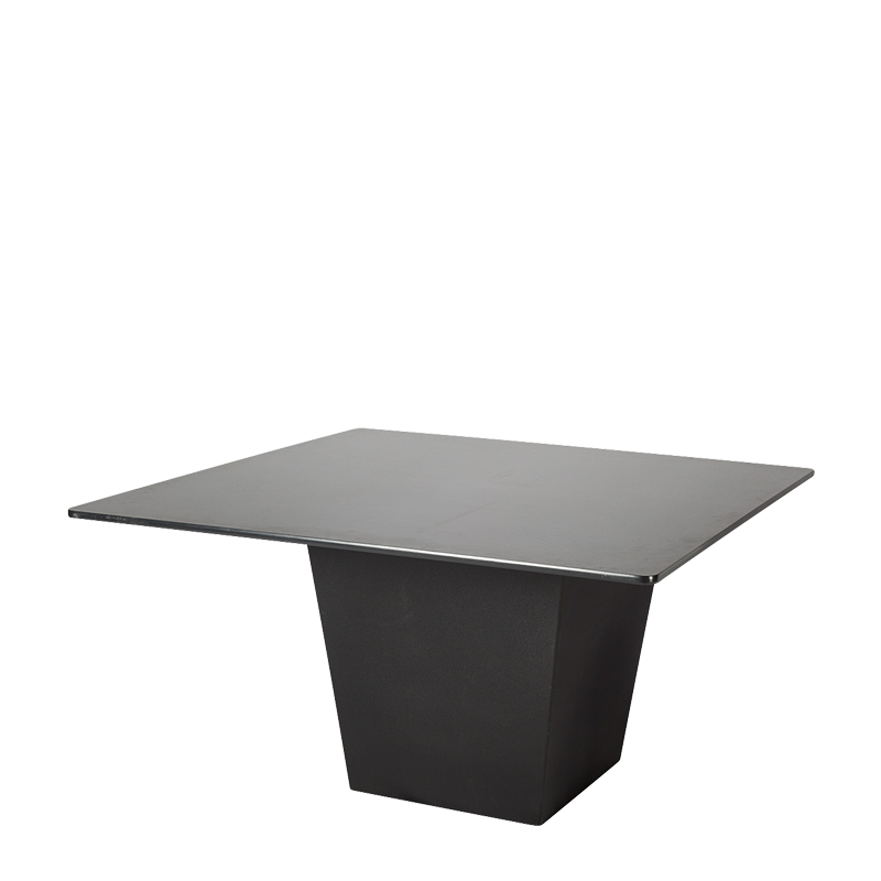 Tisch Kegel schwarz Platte schwarz 140 x 140 cm H 75 cm
