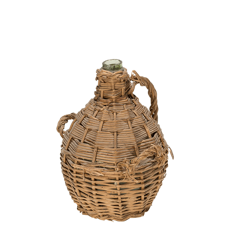 Vintage Glasflasche Eau de Vie Ø 21 cm H 28 cm