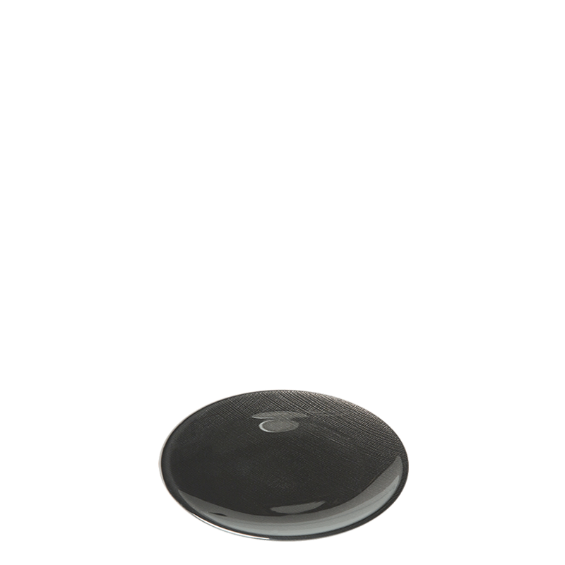 Brotteller Glas schwarz Ø 14cm
