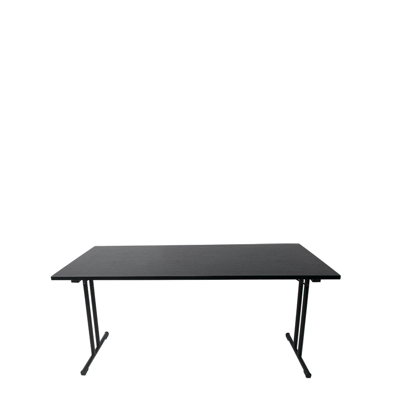 Seminartisch schwarz 80 x 160 cm