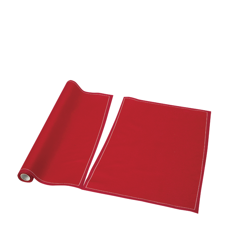 Tischset / Serviette ausEinwegstoff rot 32 x 48cm (12)