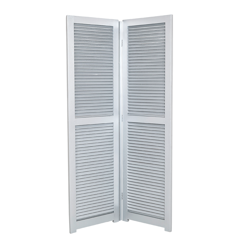 Paravent Louisiane stahlgrau L 130 cm (65 cm x 2) H 205 cm