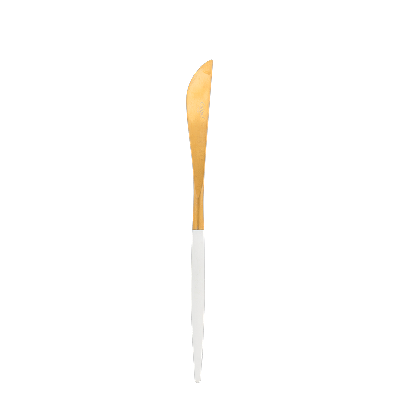 Tafelmesser Cutipol weiss und gold