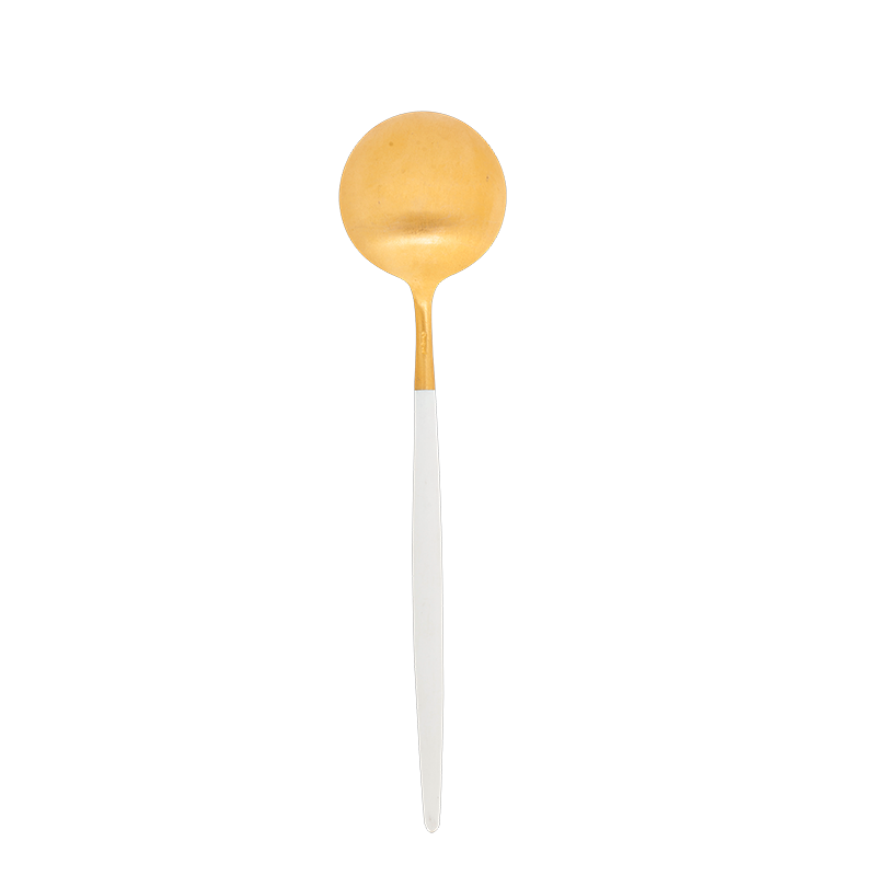 Tafellöffel Cutipol weiss und gold