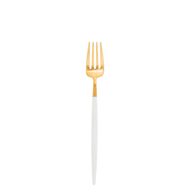 Vorspeisengabel Cutipol weiss und gold