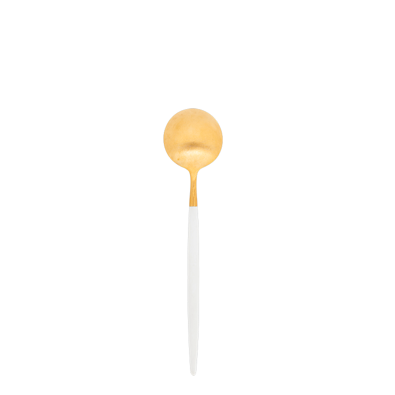 Vorspeisenlöffel Cutipol weiss und gold