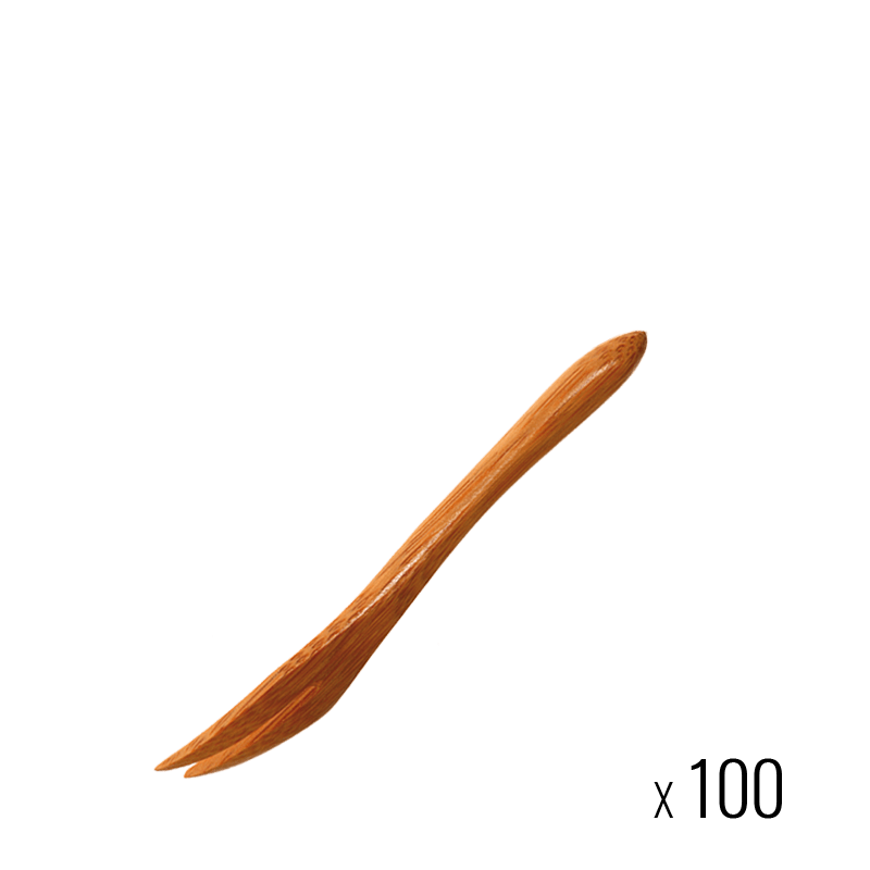 100er-Pack Bambusgabel 9 cm