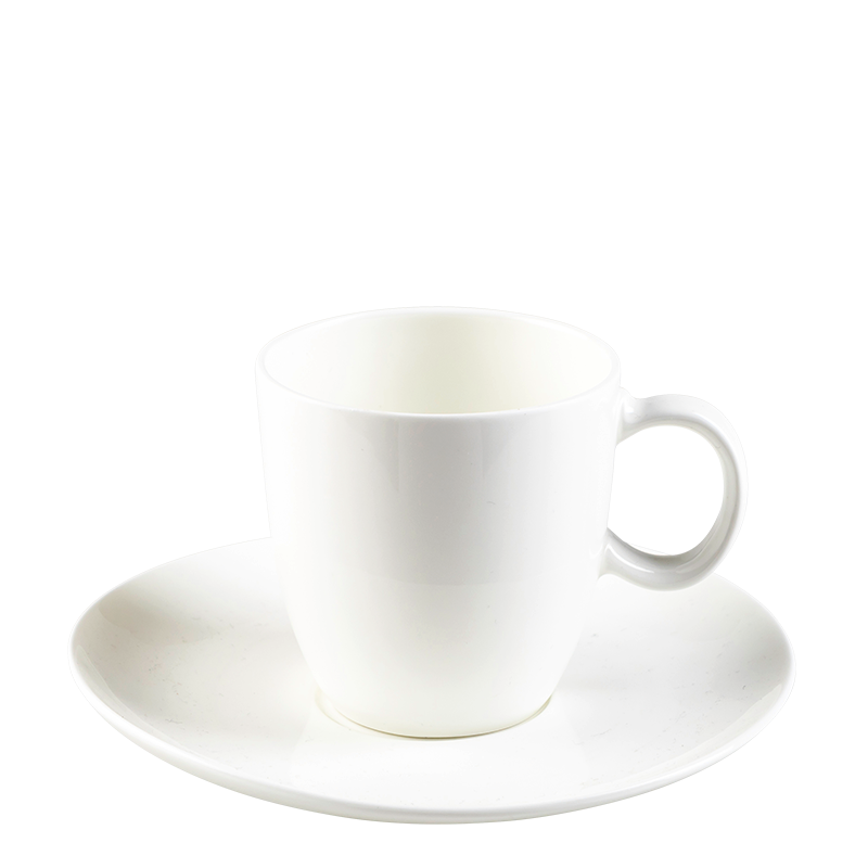 Kaffee-/Teetasse mit Unterteller weiss 23 cl