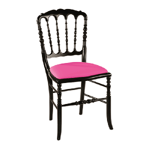 Stuhl Napoleon III schwarz Delhi fuchsia