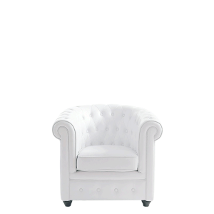 Sessel Chesterfield weiss L 82 B 75 H 75 cm