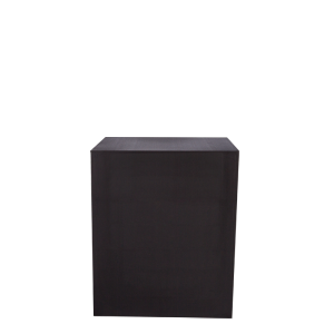 Buffet Cube Lycra schwarz auf Rollen 69 x 86 H 106 cm