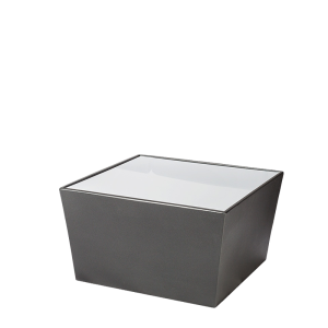 Table basse Cône noir avec plateau acrylique blanc 70x70x40 cm