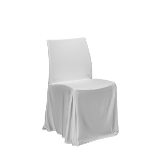 Chaise Opale avec housse blanche