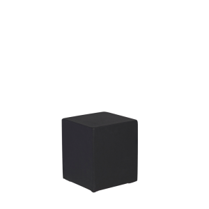 Pouf carré vinyle noir 40 x 40 H 40 cm
