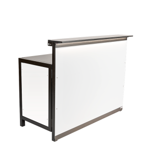Bar pliant Lenox lumineux blanc module droit 66 x 150 cm H 118cm