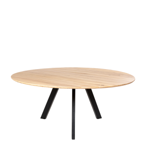 Tisch rund Natur mit Metallfuss Ø 170 cm