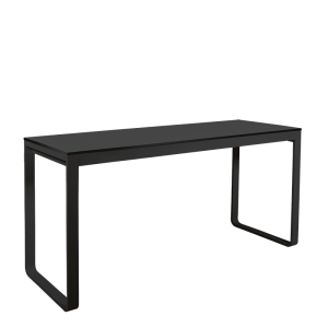 Hochtisch schwarz mit Platte schwarz 80 x 230 cm H 110 cm