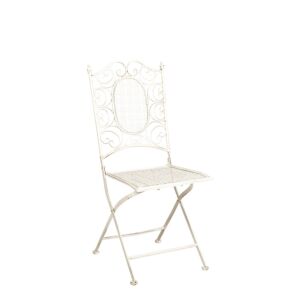Stuhl Chantilly Gusseisen Vintage Weiss