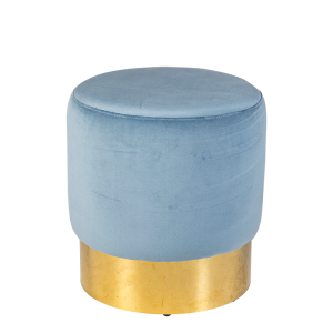 Hocker Belle Epoque blaugrau Ø 40 cm H 42 cm