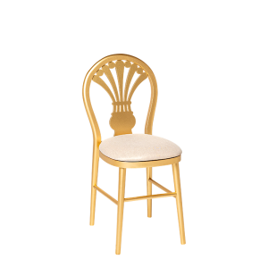 Stuhl Joséphine mit Sitzkissen Gold