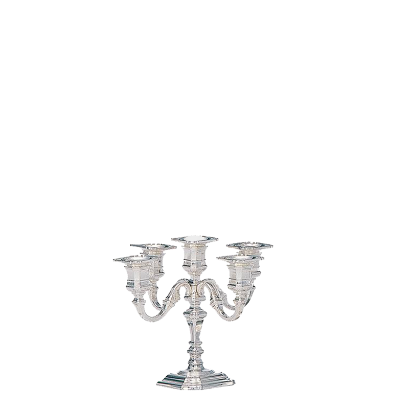 Kerzenleuchter 5-armig Silber H 25 cm