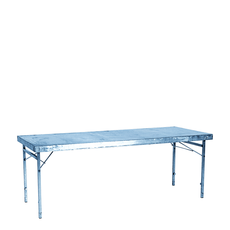 Table d'office inox 80 x 200 cm sur pieds réglables