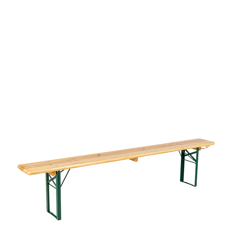 Banc en bois naturel 25 x 220 cm H 47 cm