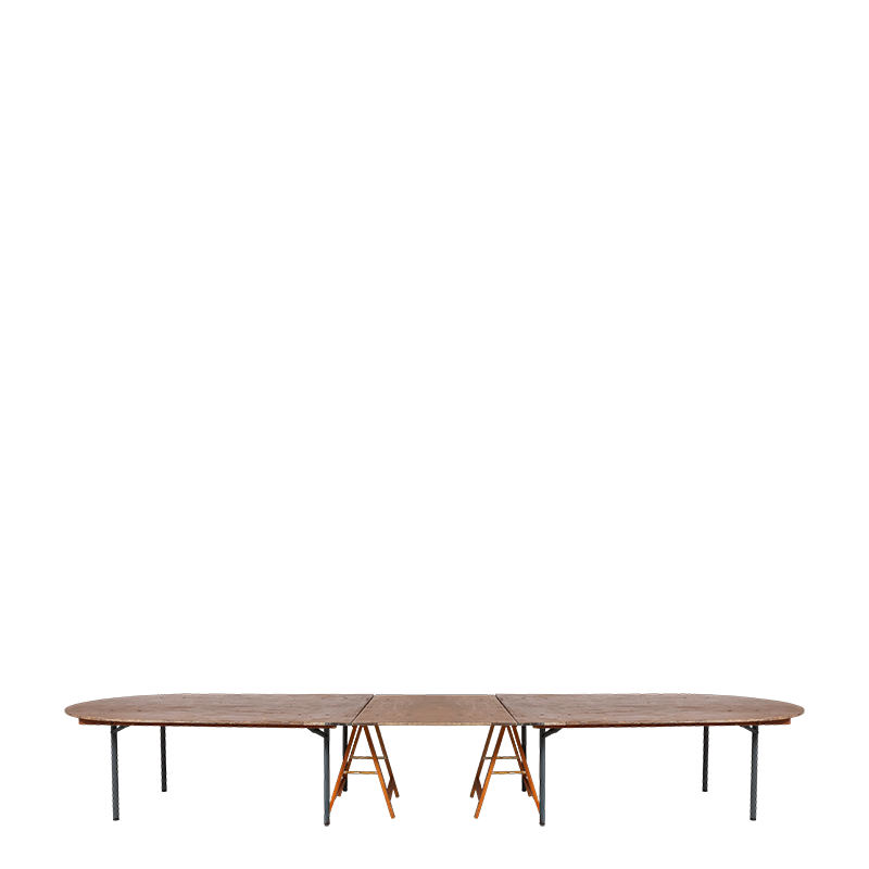 Table ovale de 150 x 500 cm