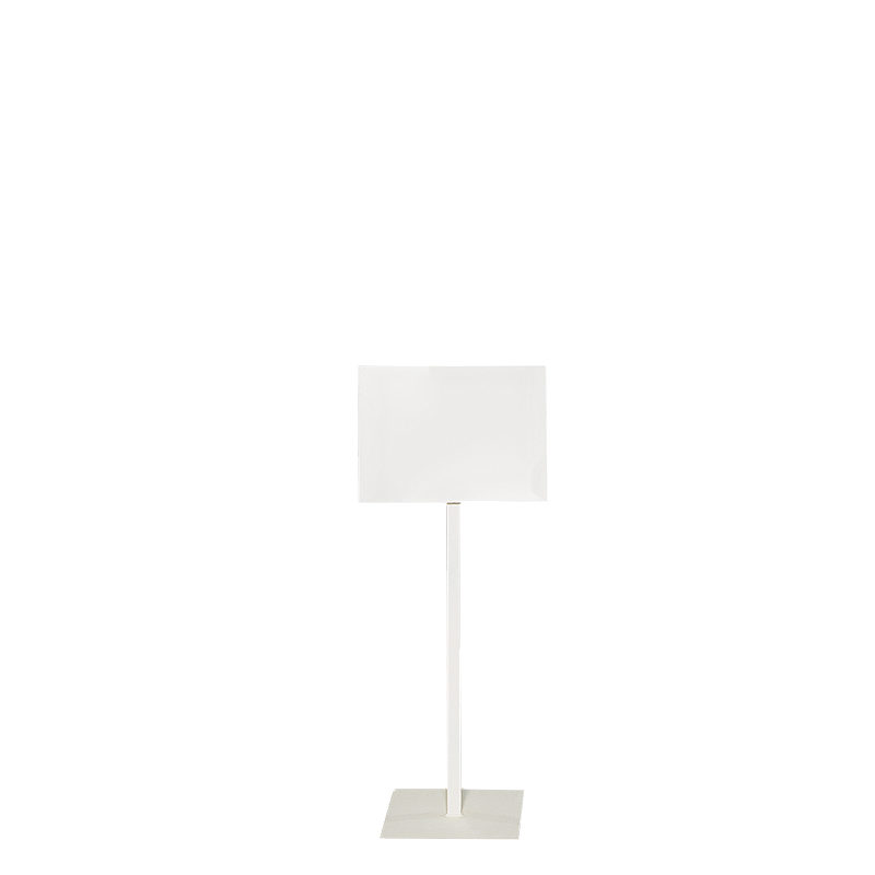Panneau pied blanc format 30 x 40 cm H 90 à 150 cm délai 24H