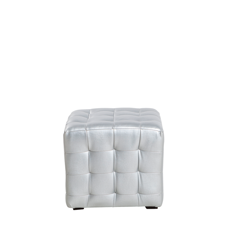 Sitzkissen Chesterfield Silber 44 x 44 cm H 42 cm