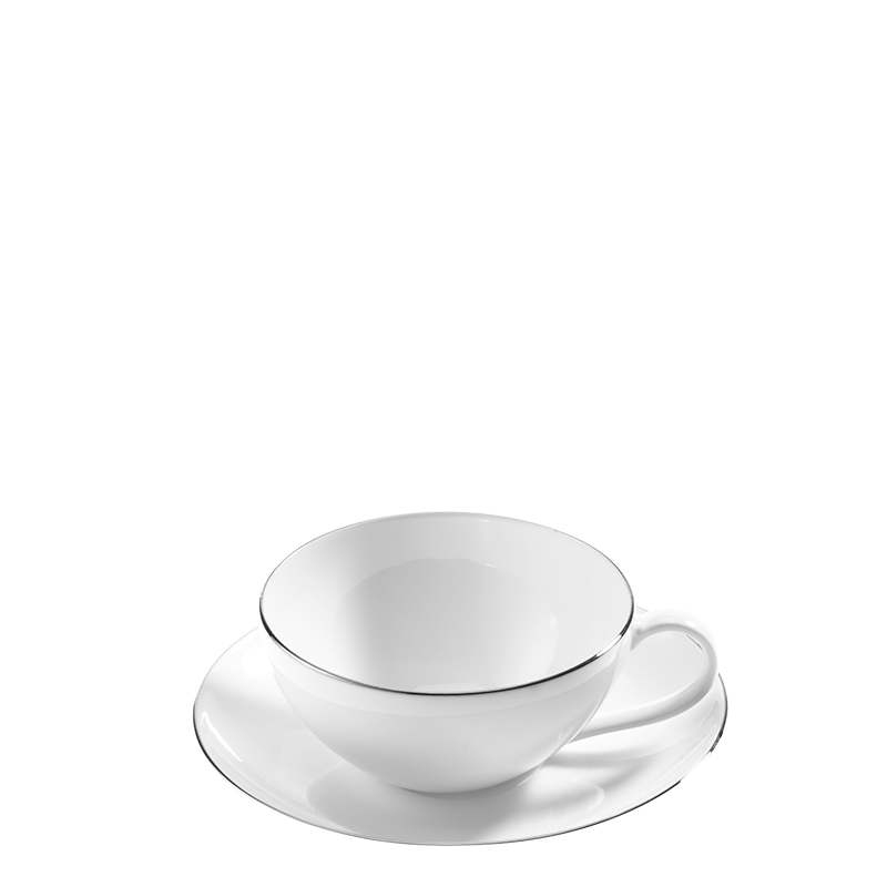 Tasse et sous-tasse à thé Platinium 20 cl