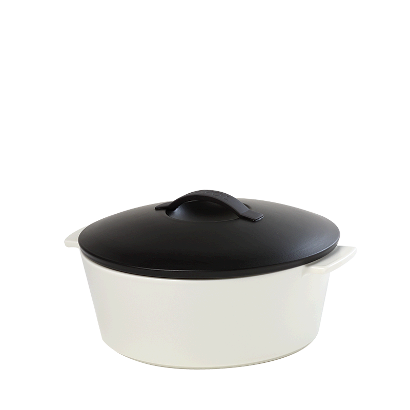 Kokotte schwarz und weiss Ø 19 cm 150 cl