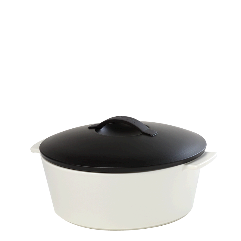 Kokotte schwarz und weiss Ø 26 cm 340 cl