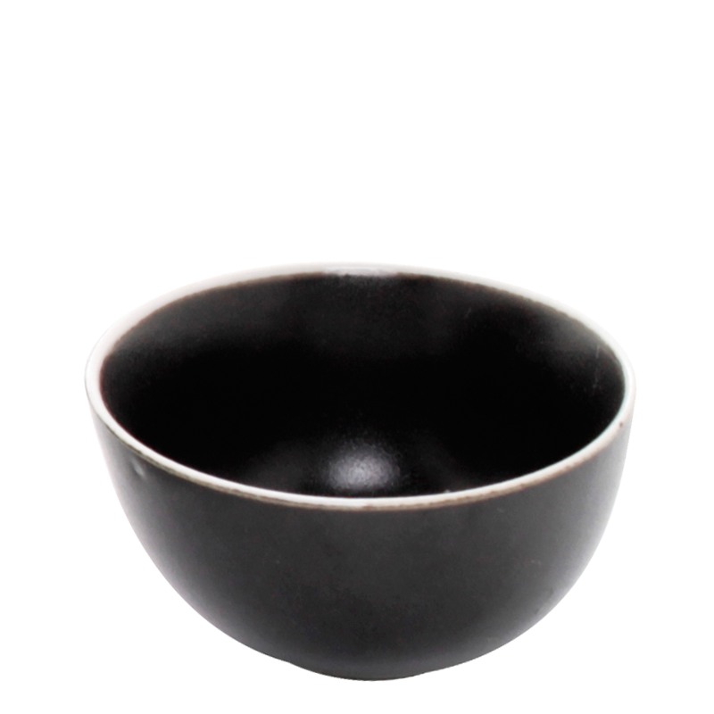 Bowl dunkelgrau mit weissem Rand Ø 12 cm H 6 cm 35 cl