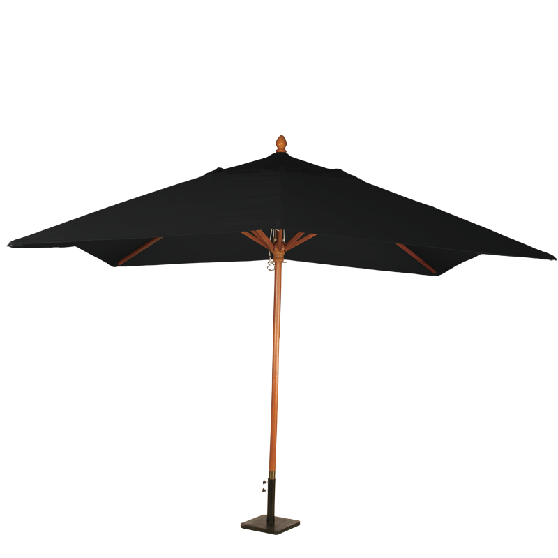 Sonnenschirm Louisiane schwarz + Stahlsockel 30 x 30 cm