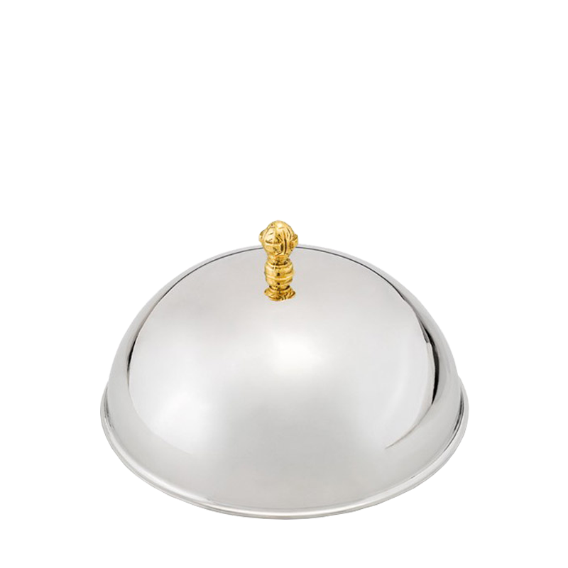 Tellerglocke / Cloche aus Edelstahl gross Ø 25,5 cm H 14 cm