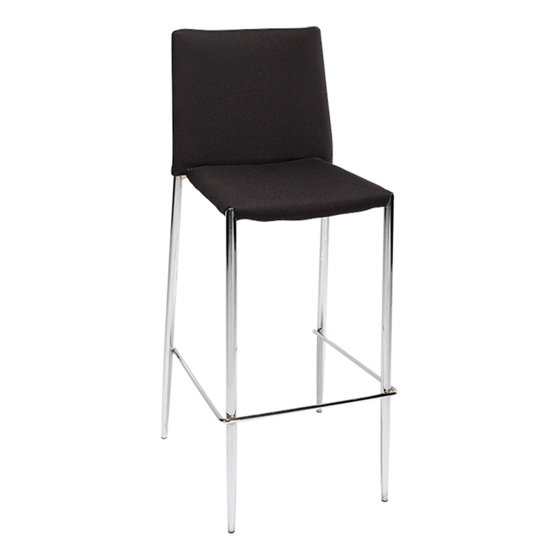 Barstuhl / Hocker schwarz H 111 L 43 B 52 cm