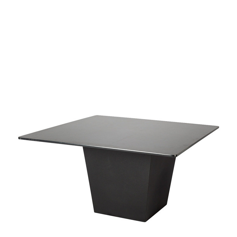 Table H 75 cm Cône noir plateau noir 140 x 140 cm