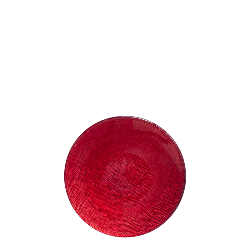 Brotteller Glas Rot Ø 14cm