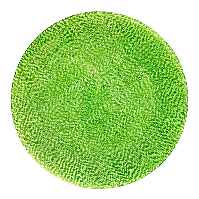 Assiette de présentation verte en verre Ø 32 cm