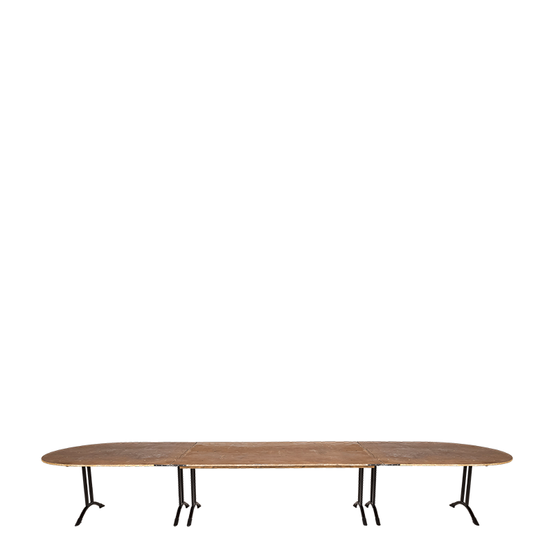 Table ovale 130 x 500 cm