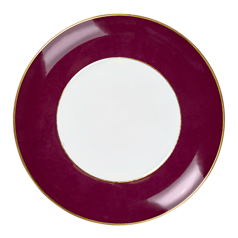 Assiette plate Rocco bordeaux Ø 27 cm
